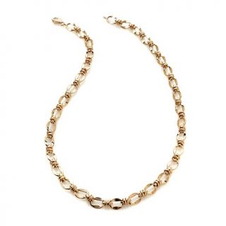  Jewelry Necklaces Chain Technibond® Concave Oval Link 18 Necklace
