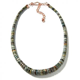  Jay King Jay King Graduated Cloudy Mist Stone and Copper 18 Necklace