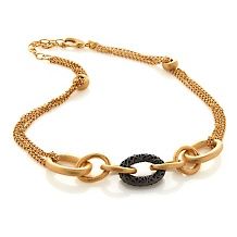bellezza 90ct black cz multi strand 17 link necklace $ 79 95