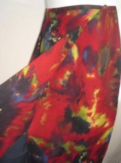 Sz 14P Liz Claiborne Collection Skirt Faux Front Wrap Silk Rich