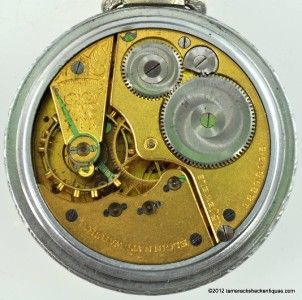 1914 Elgin Pocket Watch 16S Keystone Case Roman Numerals for Repair