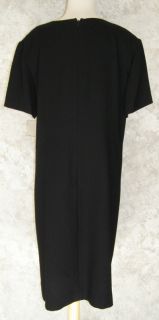 Elisabeth Liz Claiborne Black Embroidered Beaded Dress 18 New Evening