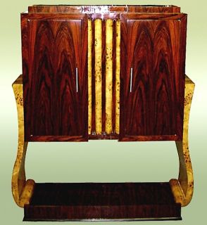 Quality Elm and rosewood Art Deco style Bar