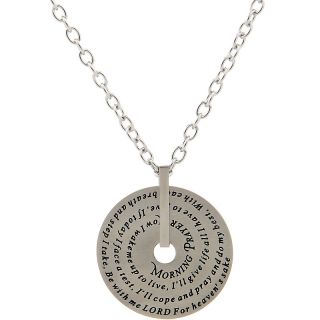 Jewelry® Stainless Steel Morning Prayer Disc 22 Neck