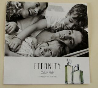 Calvin Klein Eternity Men Women Fragrance Paper Sample