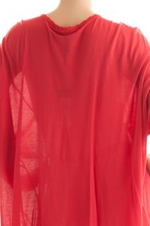 BCBG Max Azria Poppy Red Knit Dress Tunic Bathing Swim Suit Coverup S