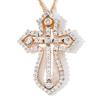 Absolute Victoria Wieck .81ct Absolute™ Pavé Framed Cross Pendant