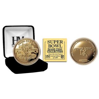 Limited Edition 24K Gold Flash NFL Super Bowl IX Flip Coin by The