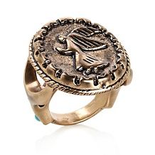 mueze by gypsy guiding angel bronze and turquoise ring $ 29 90
