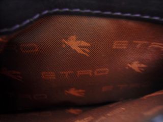 Etro (Milano Italy) Purple Leather Wallet Italian Pegasus Bifold New