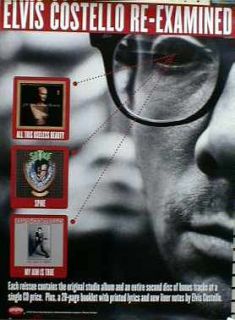 Elvis Costello 2001 Aim Spike Beauty Promo Poster Mint