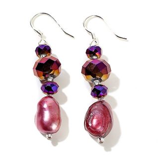 Sally C Treasures Colored Gemstone and Crystal Drop Earrings