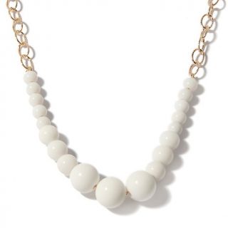 Technibond® Gemstone Bead Textured Link 28 Necklace