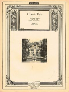 Love Thee Edvard Grieg Op 41 No 3 Edited by William Conrad Sheet