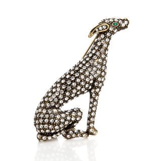 Heidi Daus Brilliant Borzoi Crystal Accented Brooch