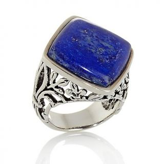 Studio Barse Blue Lapis Sterling Silver Fleur de Lis Ring