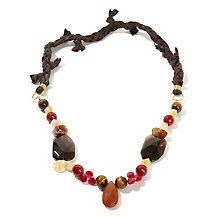 olivia multigemstone and braided leather 34 necklace d