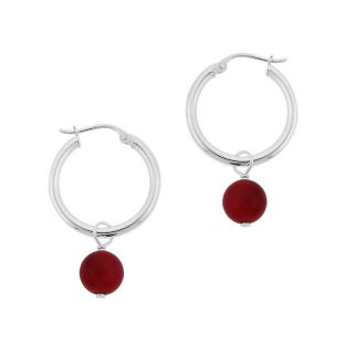 113 1893 sterling silver coral drop hoop earrings rating be the first