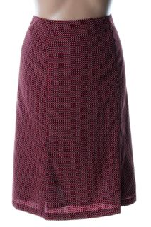 Ellen Tracy New Red Pattern Tea Length A Line Skirt 4 BHFO