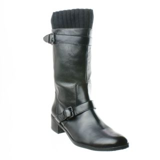 Ellen Tracy Teddy Mid Calf Boot Black Size 7 5 New