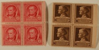 Famous Americans Series Misc Mint Block Singles 1940