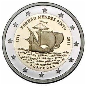 PORTUGAL 2 EURO COIN 2011   FERNÃO MENDES PINTO *** RARE ***