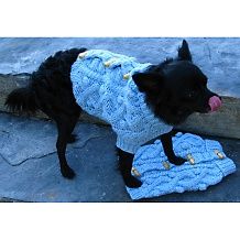 isabella cane knit dog sweater blue toggle medium $ 38 00
