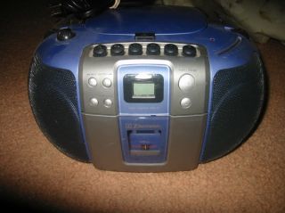 EMERSON Portable Stereo Radio Cassette CD Player Model #PD6548BL