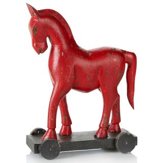 House Beautiful Marketplace Handcarved Wooden Horse Figurine