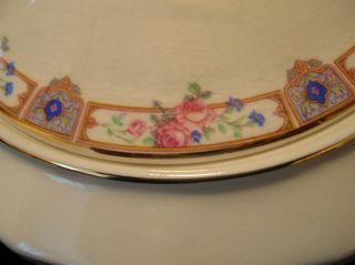 Edwin M Knowles China Gravy Boat with Under Plate Pink Roses