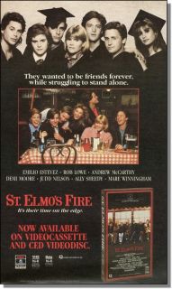 1986 emilio estevez st elmo s fire movie promo ad