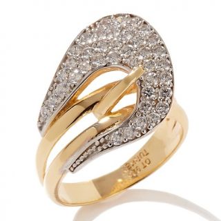  17ct pave cz accented buckle band ring rating 42 $ 14 95 s h