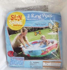 Sunshine Emily Green Kids Babies 2 Ring Inflatable Water Swimming Pool