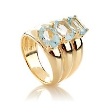 bellezza monarca gem yellow bronze three stone ring $ 39 95