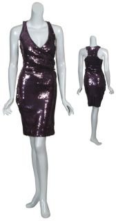 Nicole Miller Captivating Fully Sequins Eve Dress 8 New