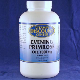 Evening Primrose Oil 1300 MG by Vitamin Discount Center 240 Softgels