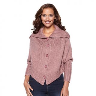 Cozy Chic by Jamie Gries Button Up Poncho Cardigan