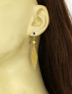 Tiffany Co Elsa Peretti 18K Gold Lavish Mesh Earrings Retail $850