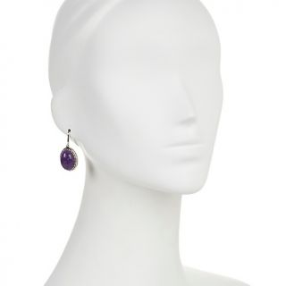 Jewelry Earrings Drop Hilary Joy Purple Mohave Turquoise Bamboo