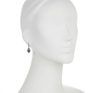 Jewelry Earrings Drop Rarities .49ct Champagne Diamond Hamsa