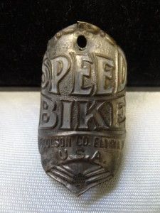 The Colson Co. Speed Bike Elyria Ohio Bicycle Badge Headbadge