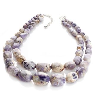Jay King 2 Row Jalisco Lavender Opalescence Stone Necklace