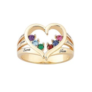  birthstone goldtone heart name ring rating 2 $ 56 00 s h $ 5 95 this