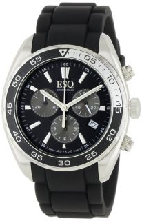 Esq Movado Mens 07301389 Sport Classic Chrono Black Silicone Watch