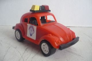 Mexican VW Beetle D F Security Police Plastic Toy Car Made in Mexico