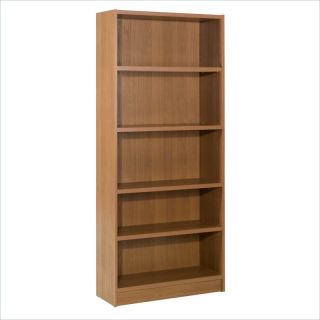  essentials 5 shelf tall wood bookcase 216688 the nexera essentials