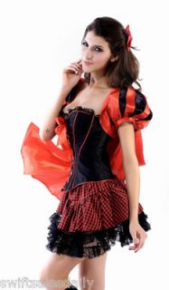 Sexy Corset Little Red Riding Hood Fancy Dress Costume 8489 Small Size
