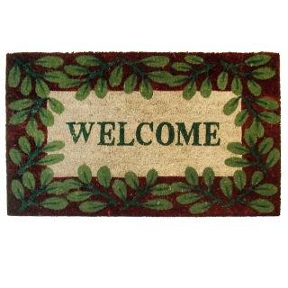 Home Home Décor Rugs Doormats Welcome Leaf Border Color Design