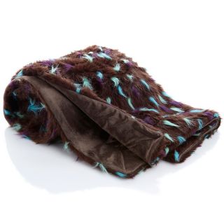  Huntsman Collection Hutton Wilkinson 50 x 60 Peacock Faux Fur Throw