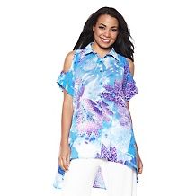 antthony color in motion cold shoulder blouse $ 14 97